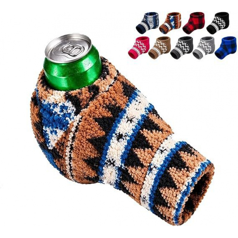 Winter Beer Mittens with Built-In Drink Holder – Cozy Knit Beer Holding Gloves, Funny Christmas Gift for Beer Lovers & Outdoor Parties
