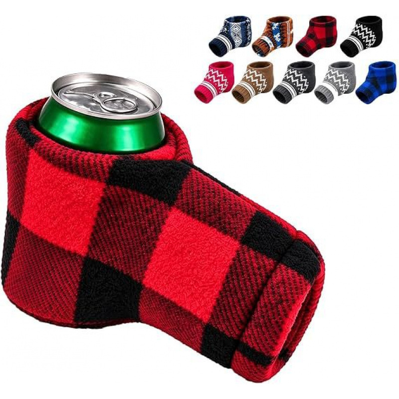 Winter Beer Mittens with Built-In Drink Holder – Cozy Knit Beer Holding Gloves, Funny Christmas Gift for Beer Lovers & Outdoor Parties