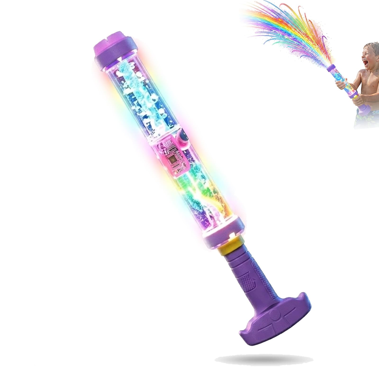 Rainbow Glow Water Blaster – LED Light-Up Water Gun for Summer Fun & Outdoor Play
