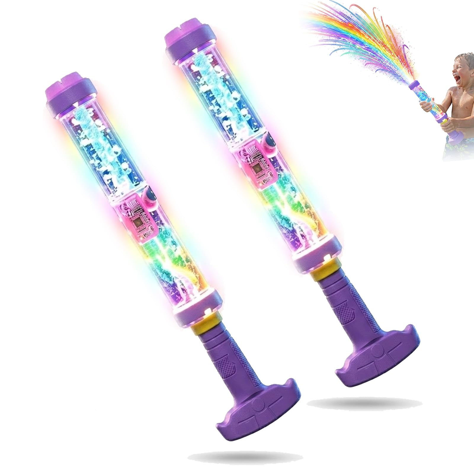 Rainbow Glow Water Blaster – LED Light-Up Water Gun for Summer Fun & Outdoor Play