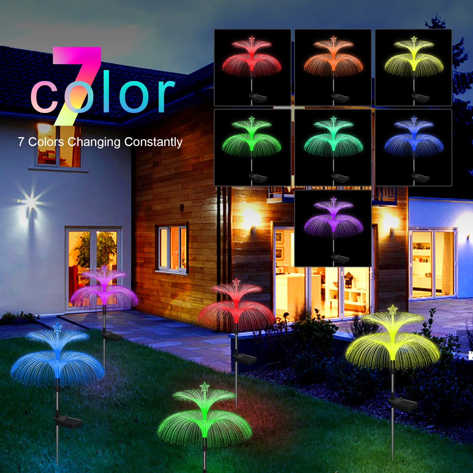 Solar Jellyfish Garden Lights – 7 Color Changing Waterproof Outdoor Decor