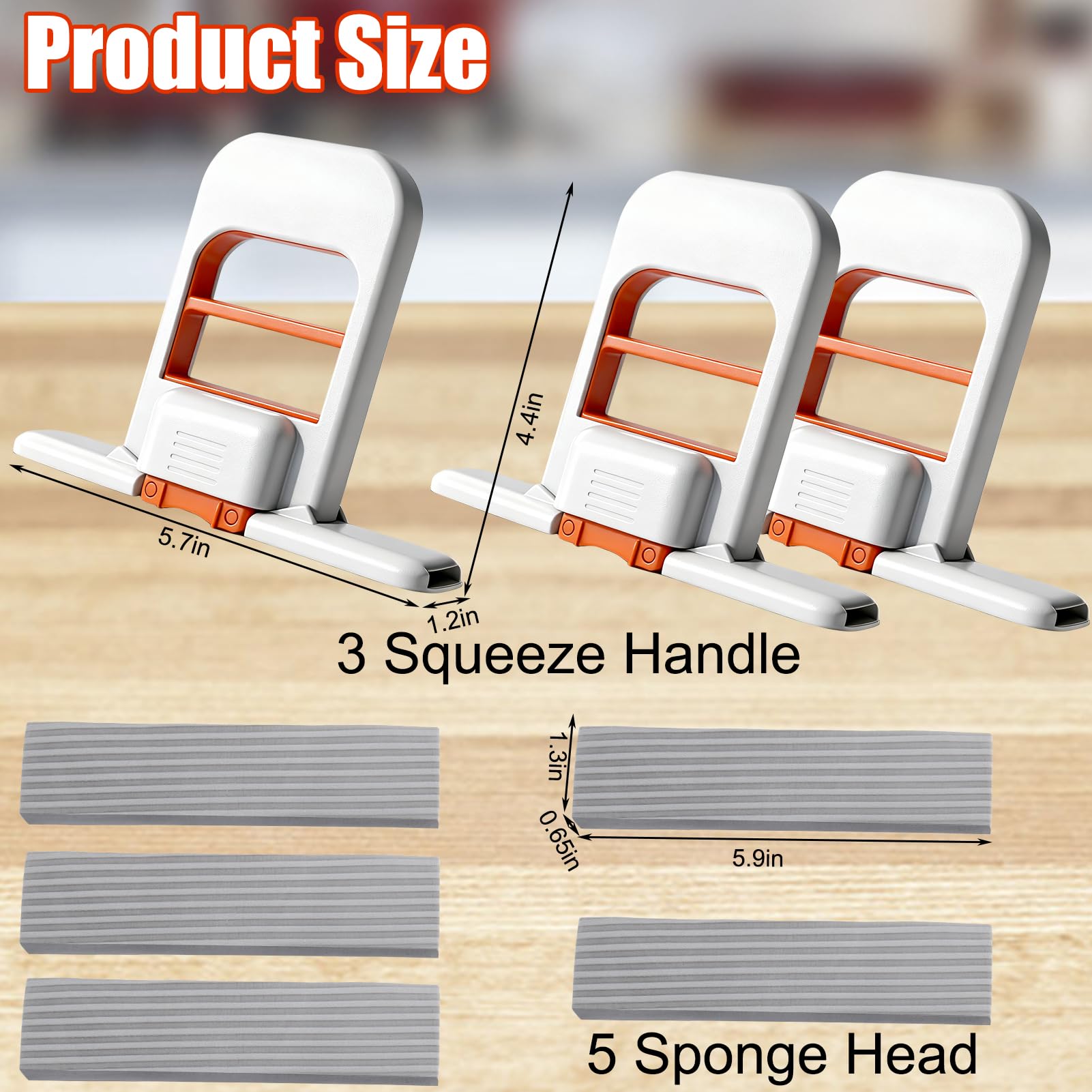 Mini Foldable Desktop Mop – Portable Self-Squeeze Sponge Cleaner for Kitchen, Bathroom & Glass Surfaces