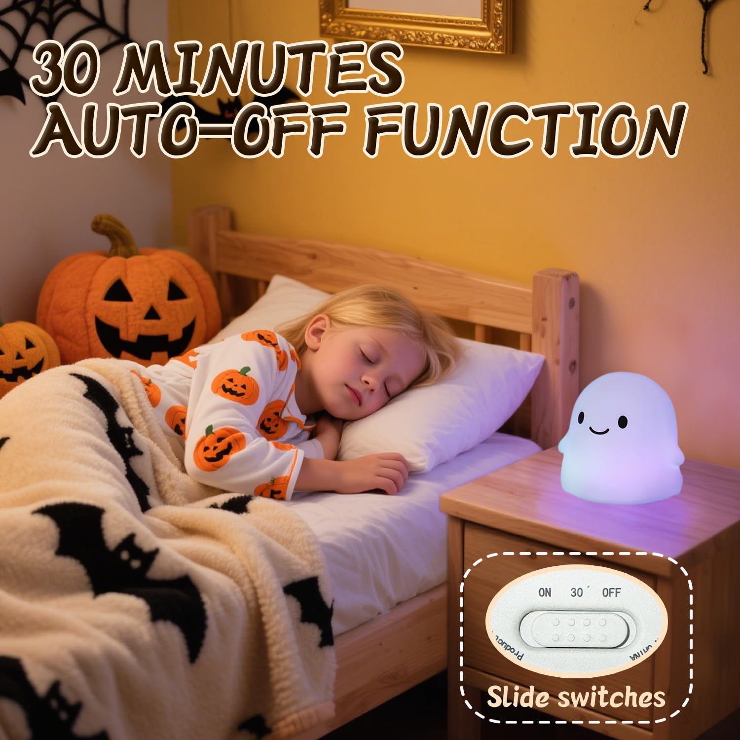 Cute Bunny Silicone Night Light – Rechargeable Squishy Rabbit Lamp with Touch Control & 30-Min Timer for Kids Bedroom & Nursery