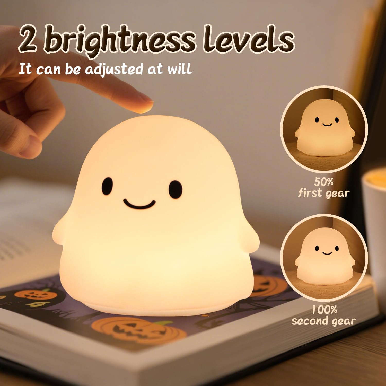 Cute Bunny Silicone Night Light – Rechargeable Squishy Rabbit Lamp with Touch Control & 30-Min Timer for Kids Bedroom & Nursery