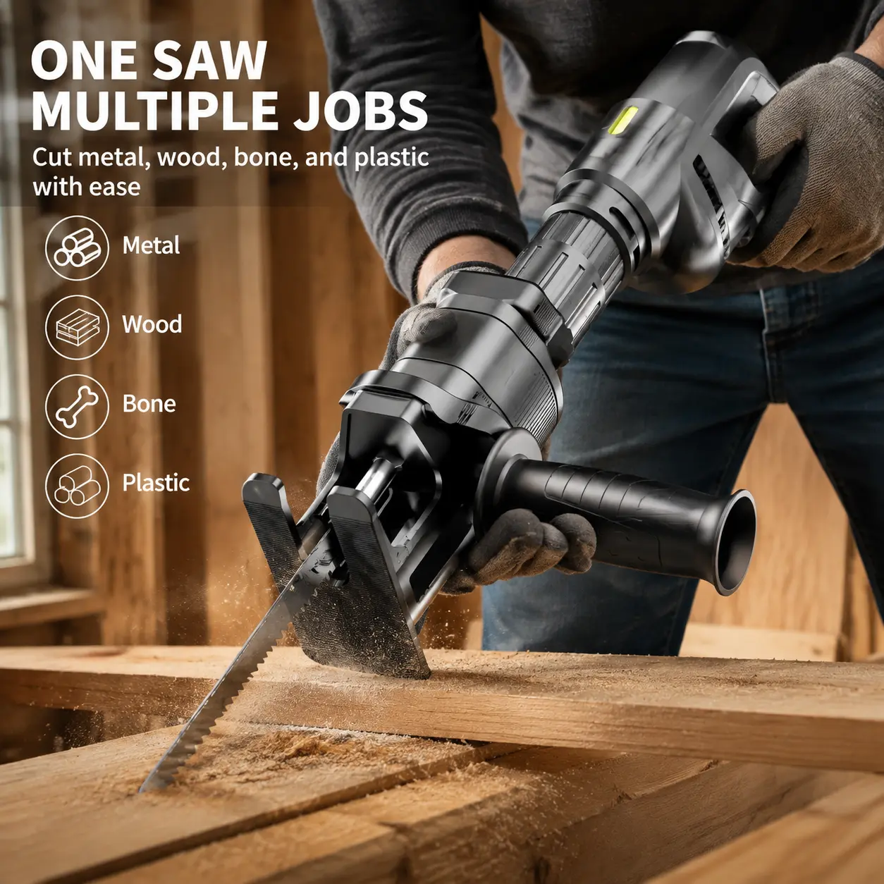 Reciprocating Saw Attachment for Drill
