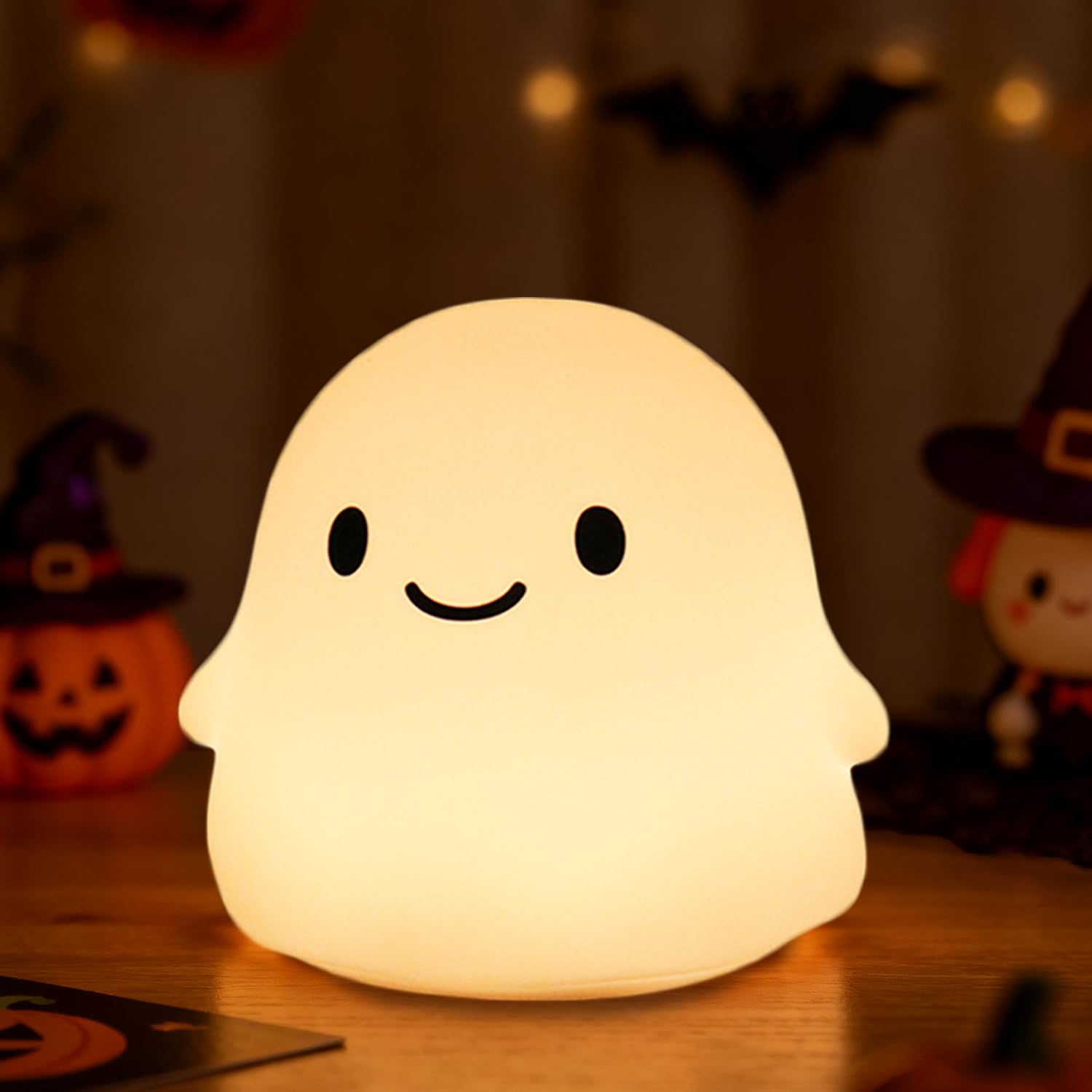 Cute Bunny Silicone Night Light – Rechargeable Squishy Rabbit Lamp with Touch Control & 30-Min Timer for Kids Bedroom & Nursery