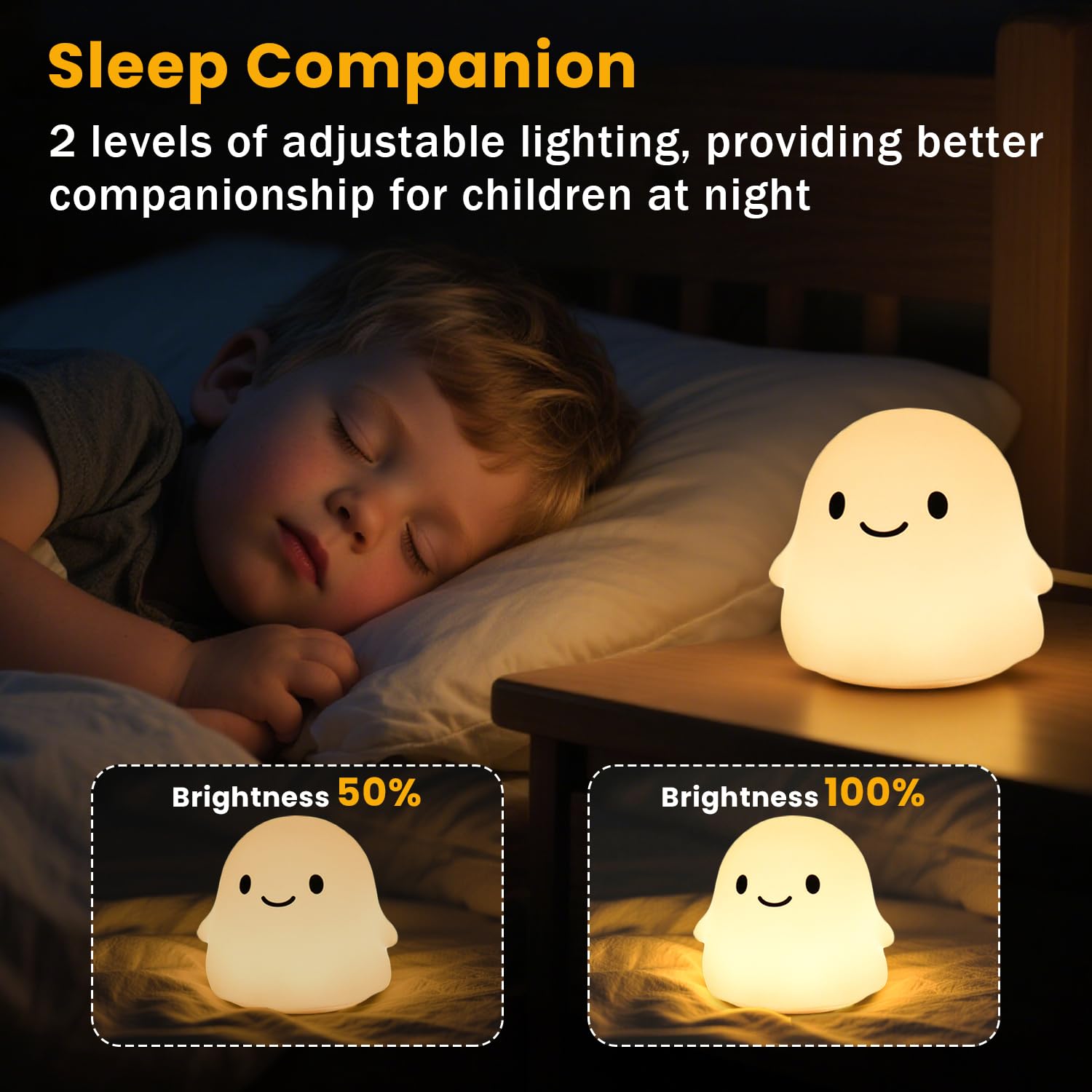 Cute Bunny Silicone Night Light – Rechargeable Squishy Rabbit Lamp with Touch Control & 30-Min Timer for Kids Bedroom & Nursery