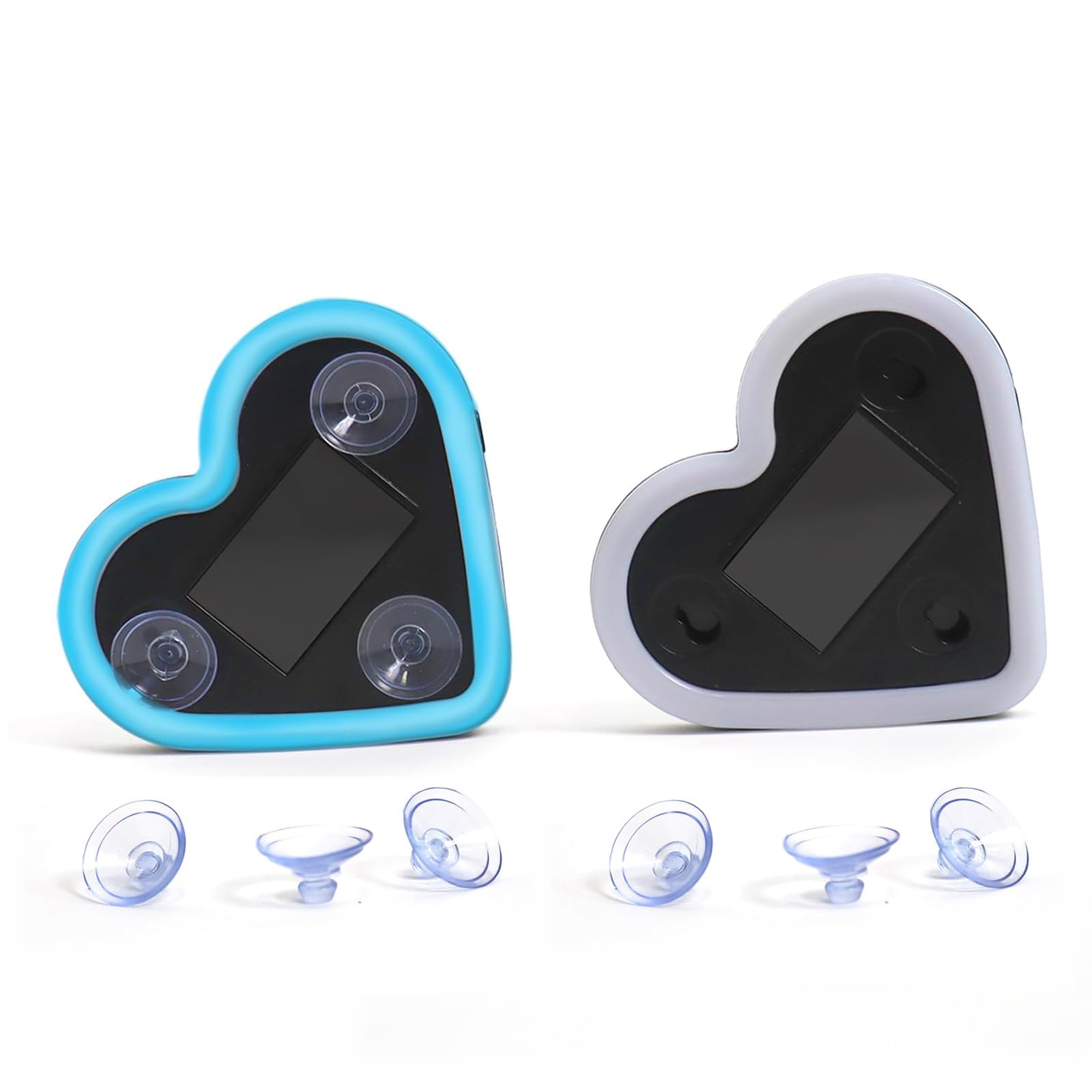 2PCS Heart-Shaped Car Ambient Lights – Solar Powered Pink LED Interior Decor