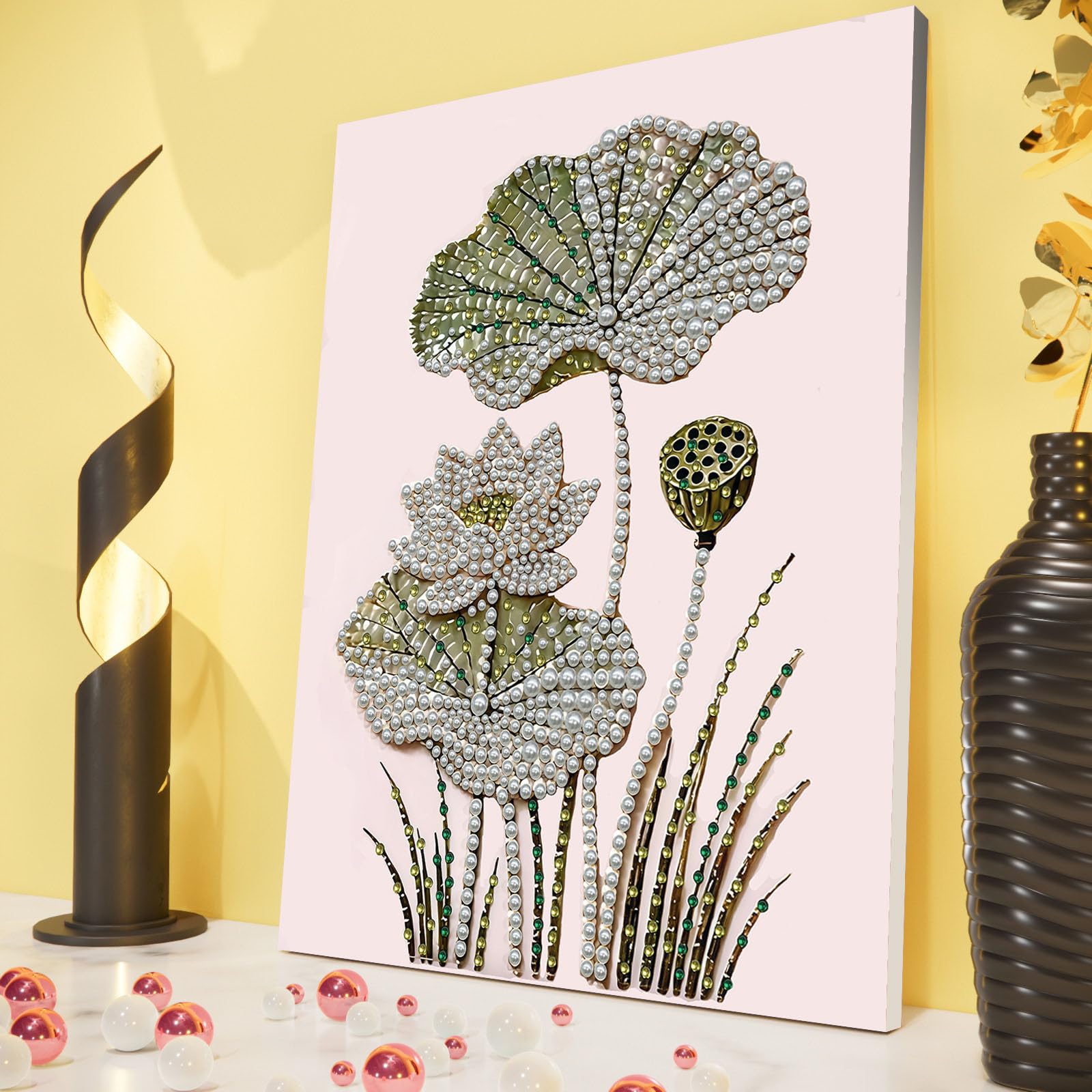 3D Sunflower Diamond Pearl Painting Kit – DIY Beaded Canvas Art with Frame for Adults & Beginners