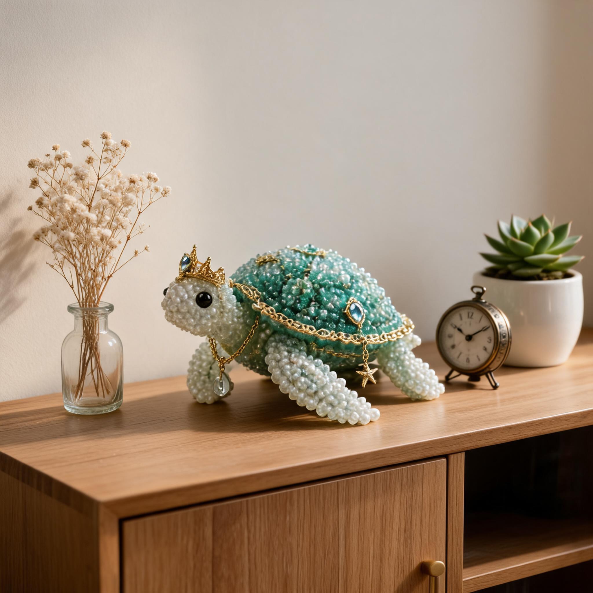 3D Beaded Sea Turtle DIY Craft Kit – Handmade Ocean Animal Model & Cute Desk Decor Gift