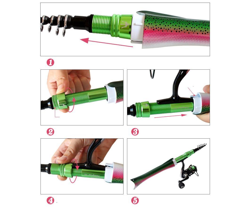Fish-Shaped Pocket Fishing Rod – 1.6M Telescopic Carbon Fiber Travel Rod