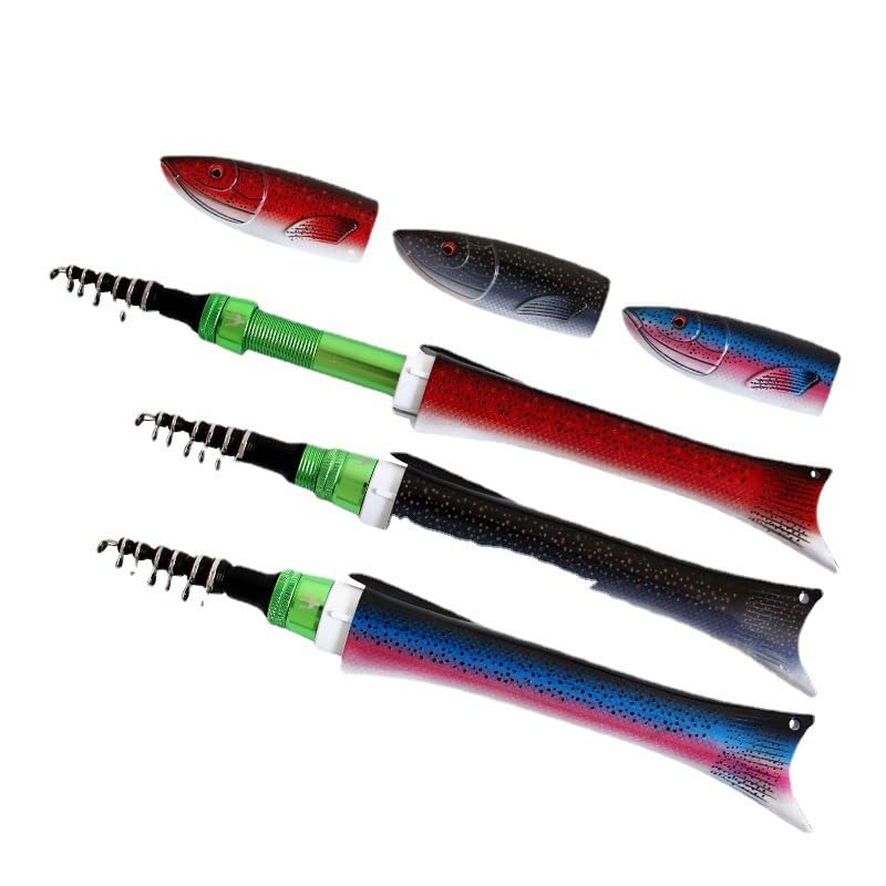Fish-Shaped Pocket Fishing Rod – 1.6M Telescopic Carbon Fiber Travel Rod
