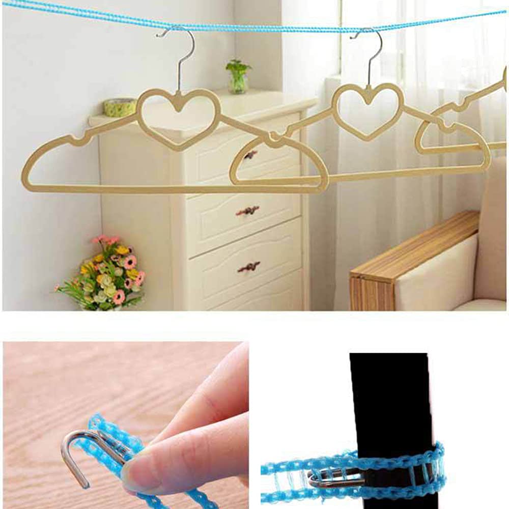 Portable Windproof Travel Clothesline – Adjustable Laundry Drying Rope for Camping, Hotels & Outdoor Use