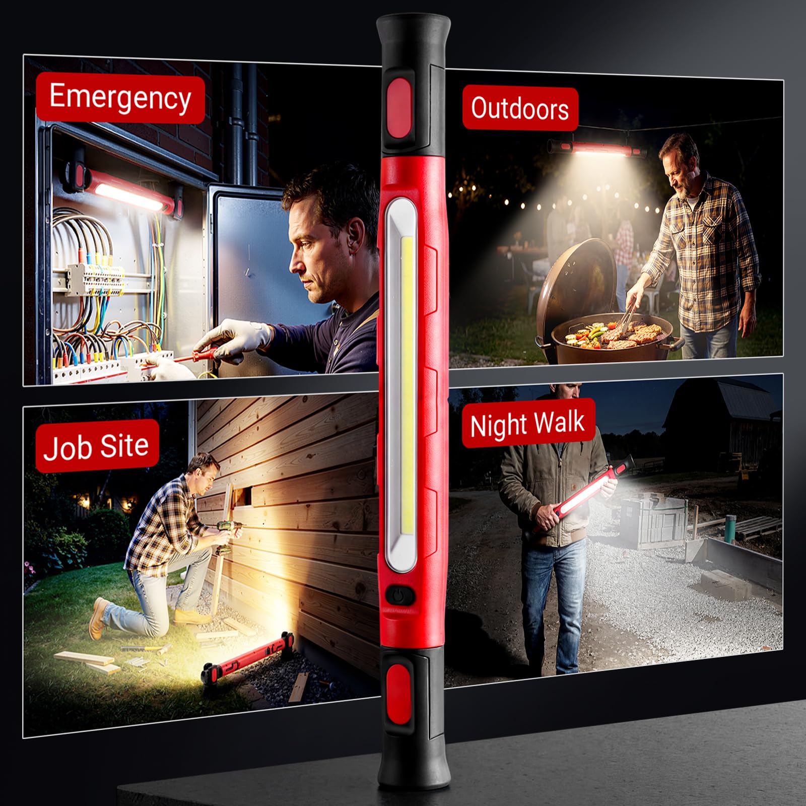 Magnetic LED Work Light – Rechargeable Under Hood Inspection Lamp