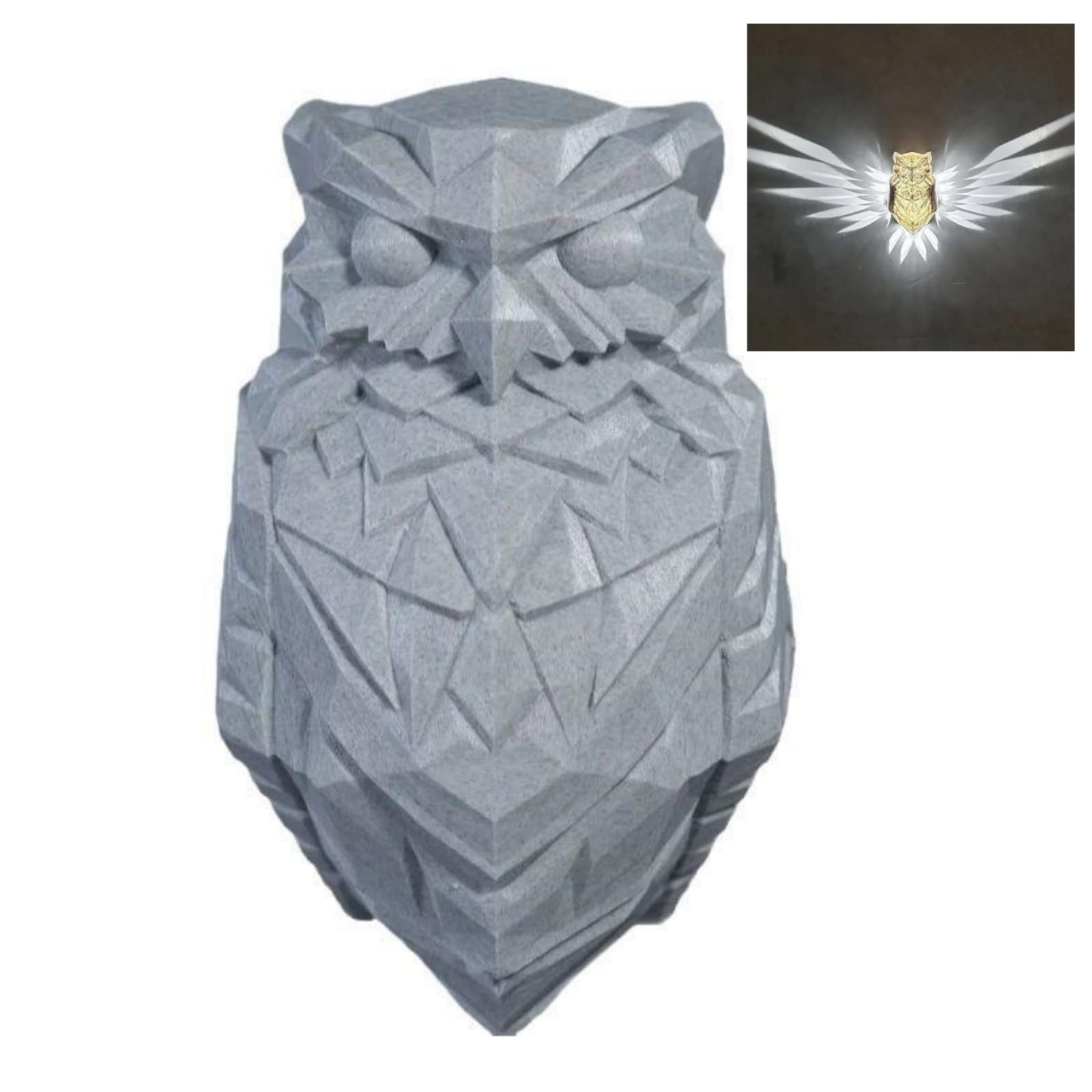 3D Bald Eagle LED Wall Lamp – Geometric Resin Sculpture Light for Bedroom, Study, Hallway & Modern Home Decor