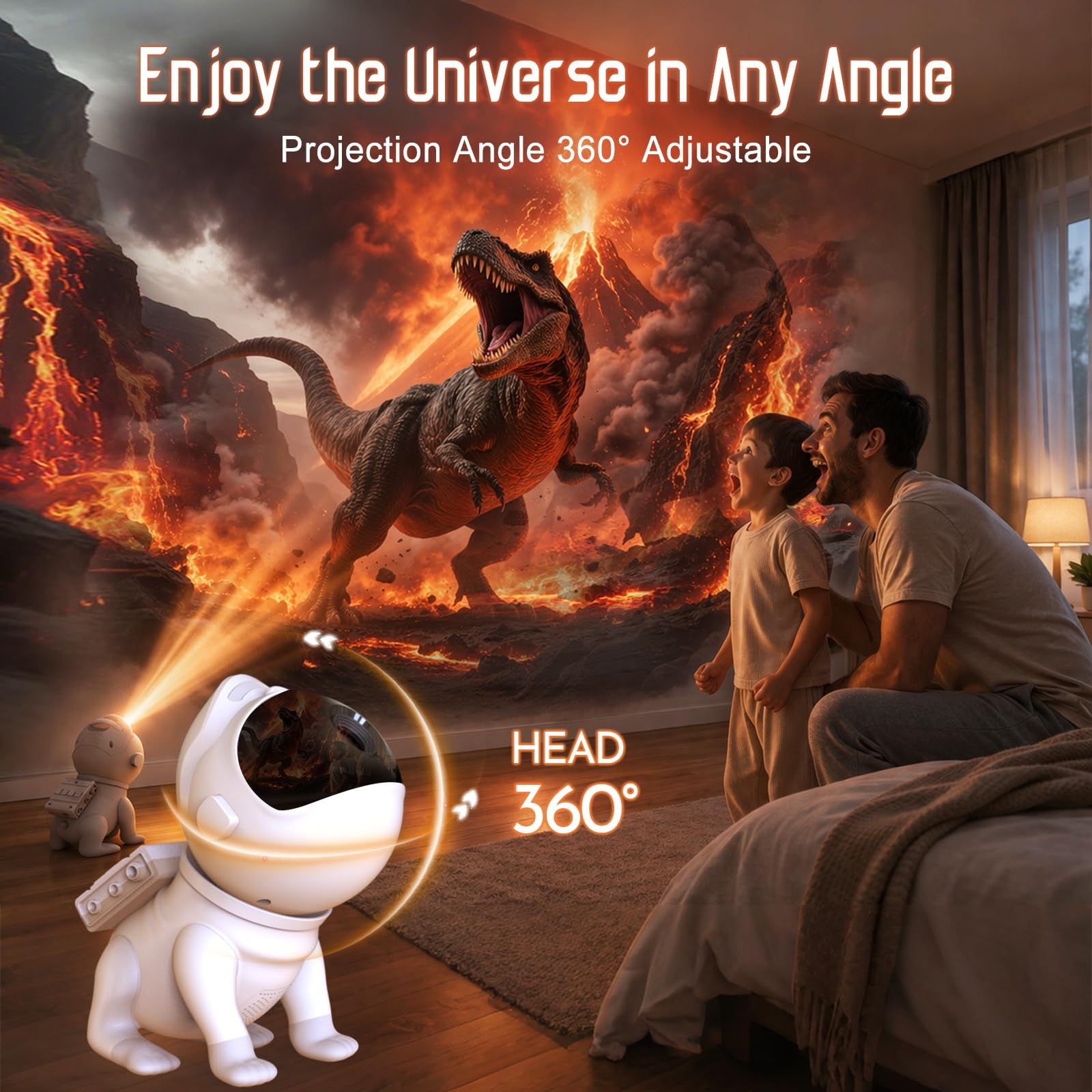 Astronaut Galaxy Projector – LED Star & Space Night Light for Bedroom, Teens & Adults, Ambient Ceiling Decor, Birthday & Aesthetic Room Lighting