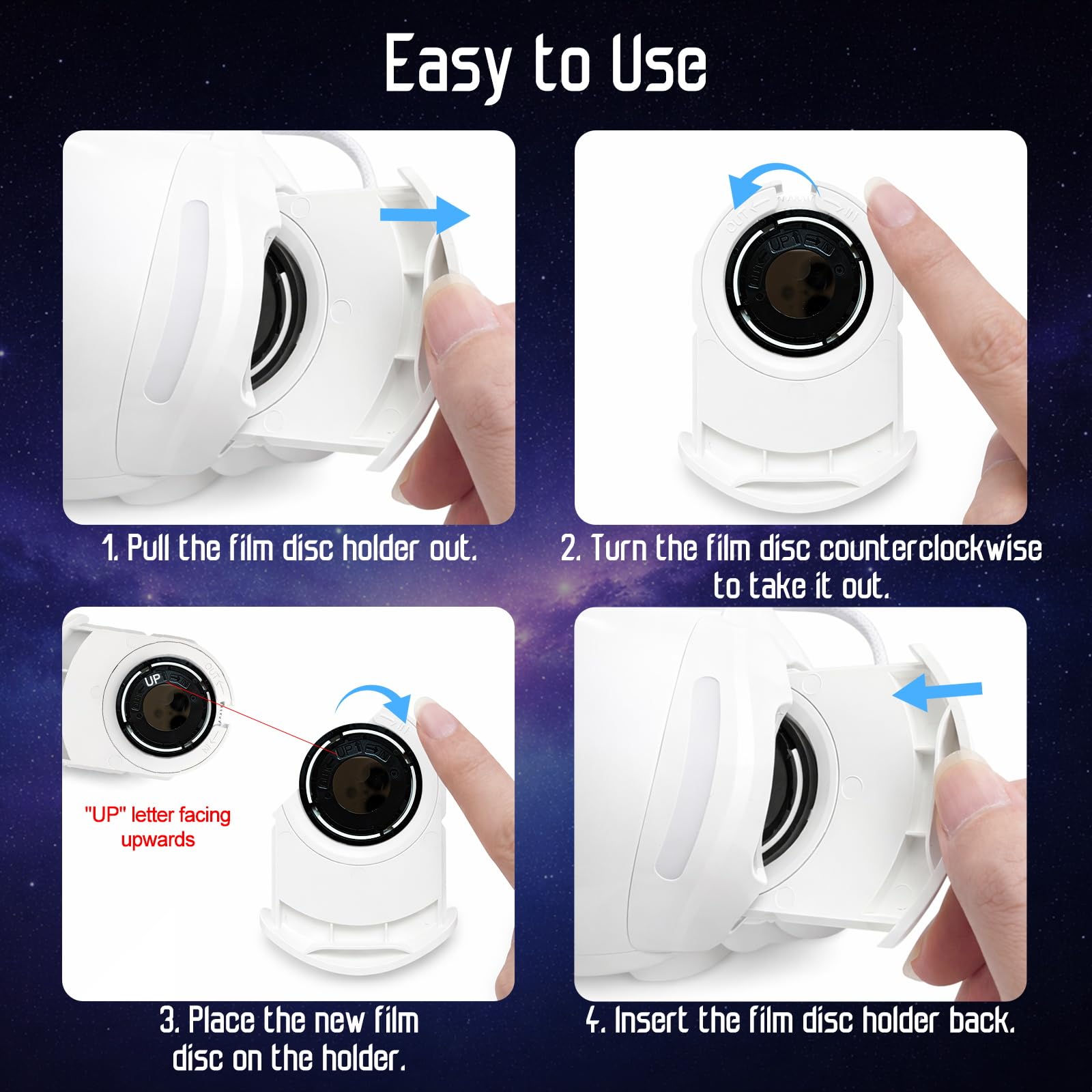Astronaut Galaxy Projector – LED Star & Space Night Light for Bedroom, Teens & Adults, Ambient Ceiling Decor, Birthday & Aesthetic Room Lighting