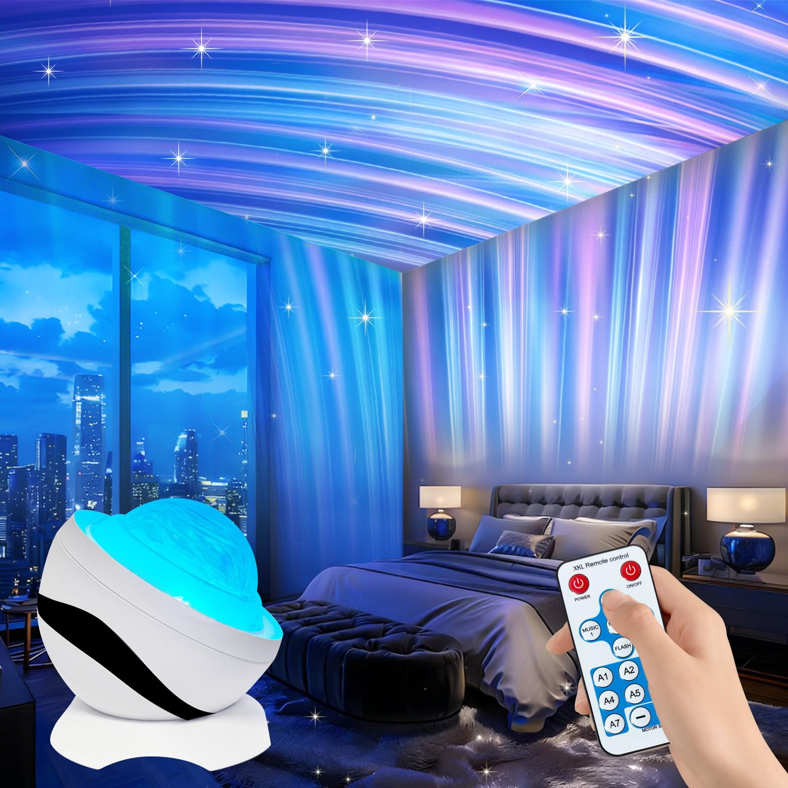 Astronaut Galaxy Projector – LED Star & Space Night Light for Bedroom, Teens & Adults, Ambient Ceiling Decor, Birthday & Aesthetic Room Lighting