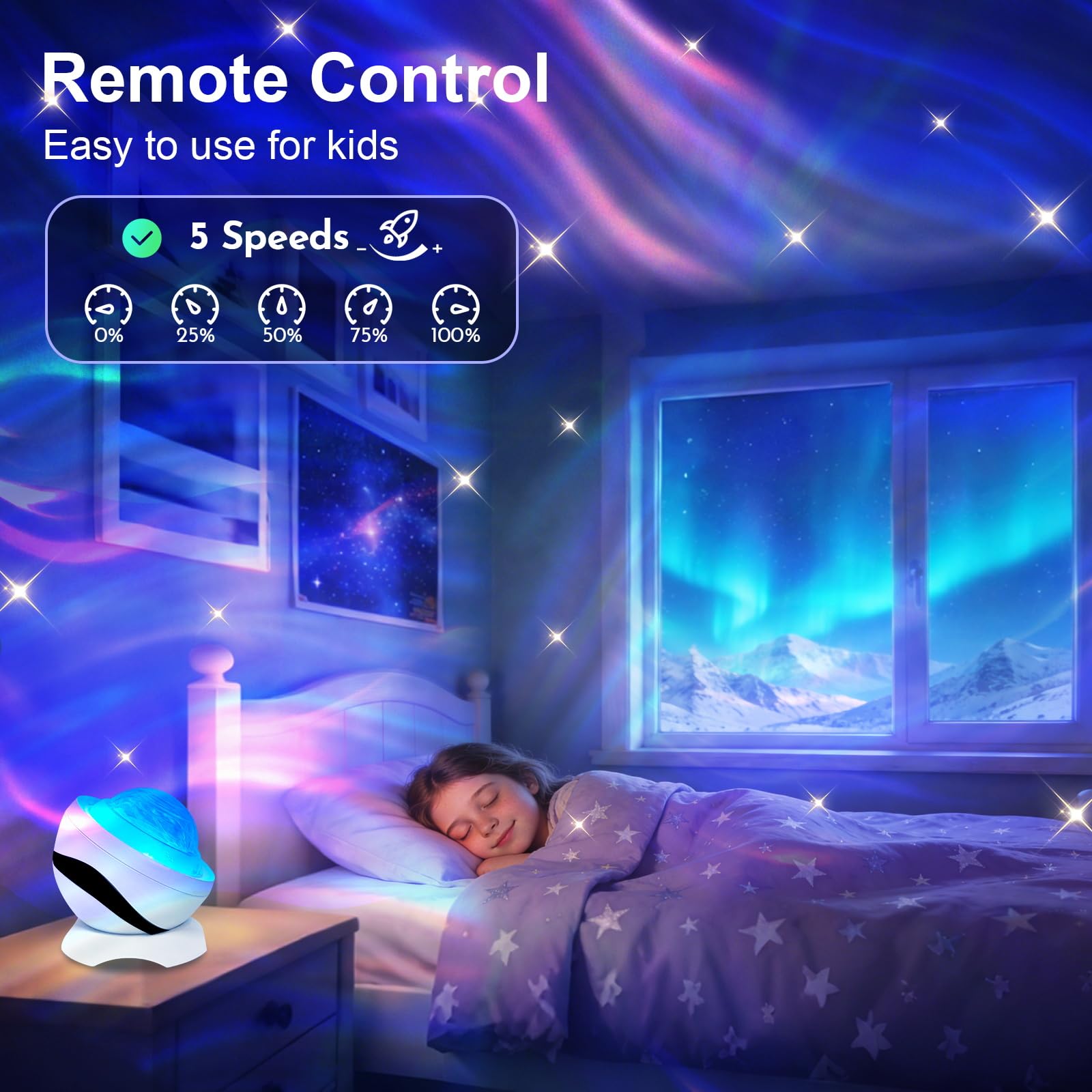 Astronaut Galaxy Projector – LED Star & Space Night Light for Bedroom, Teens & Adults, Ambient Ceiling Decor, Birthday & Aesthetic Room Lighting