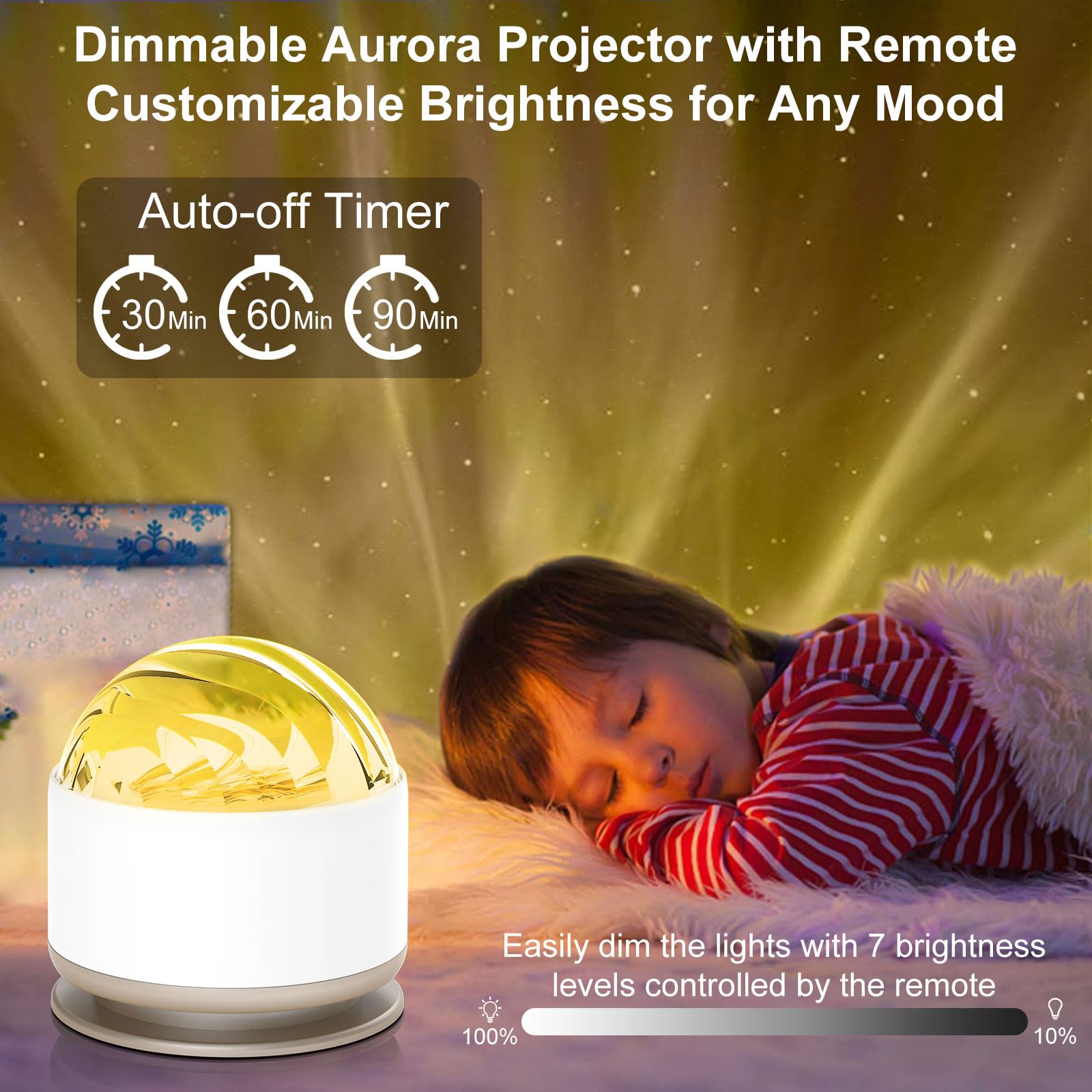 16-Color Aurora Night Light – Galaxy & Ocean Wave Projector Lamp for Bedroom & Party