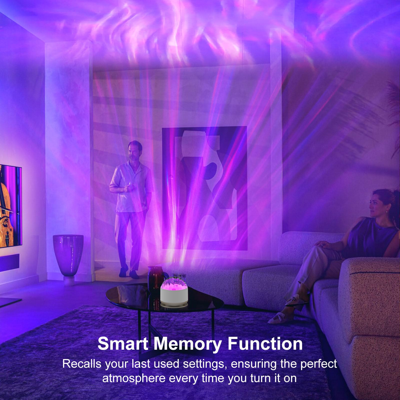 16-Color Aurora Night Light – Galaxy & Ocean Wave Projector Lamp for Bedroom & Party