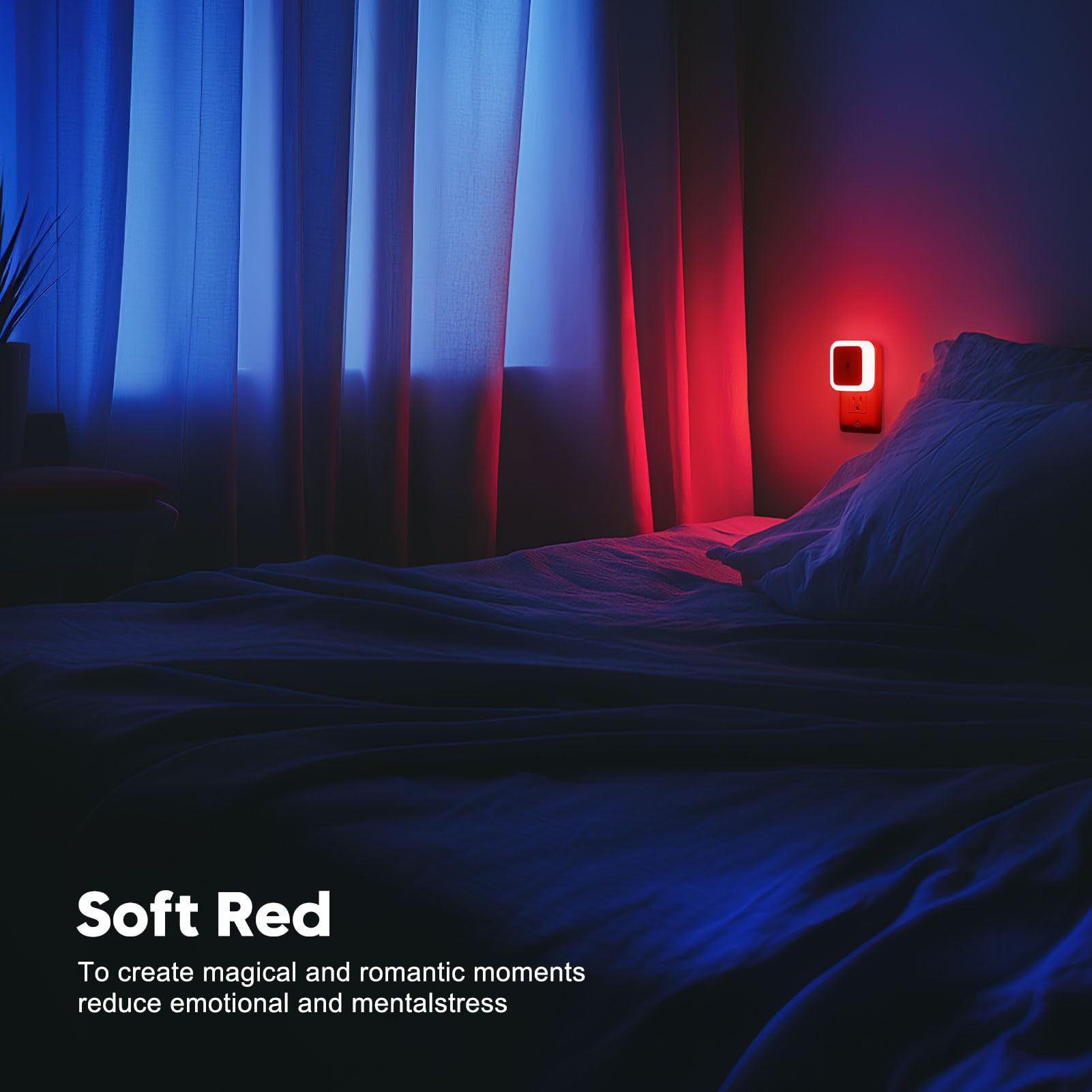 Plug-In LED Night Lights – Dusk to Dawn Auto Sensor Night Lamps for Bedroom, Hallway, Bathroom & Nursery（8-Pack）