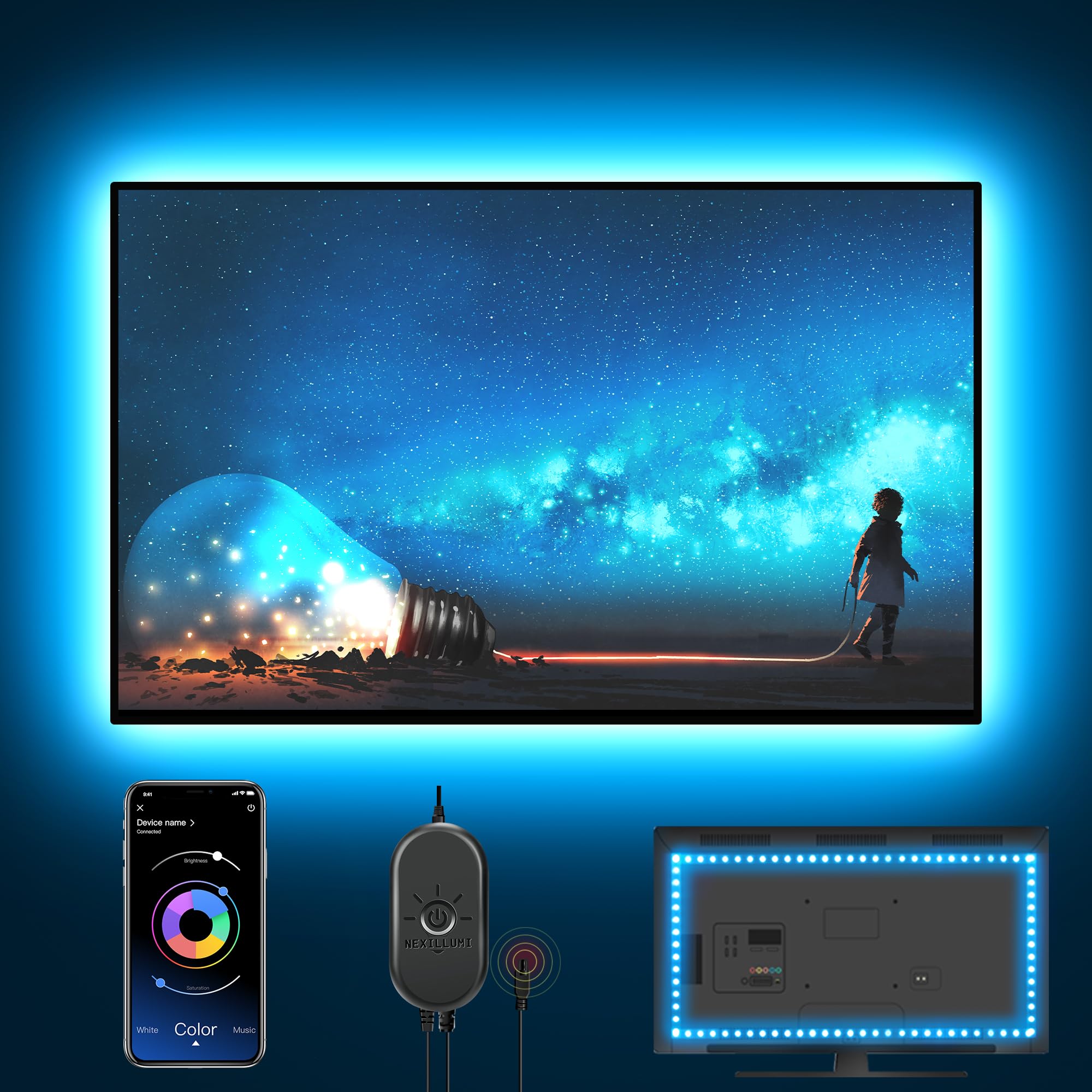 RGB TV Backlight LED Strip – Smart Ambient Lighting for Gaming & Bedroom Setup