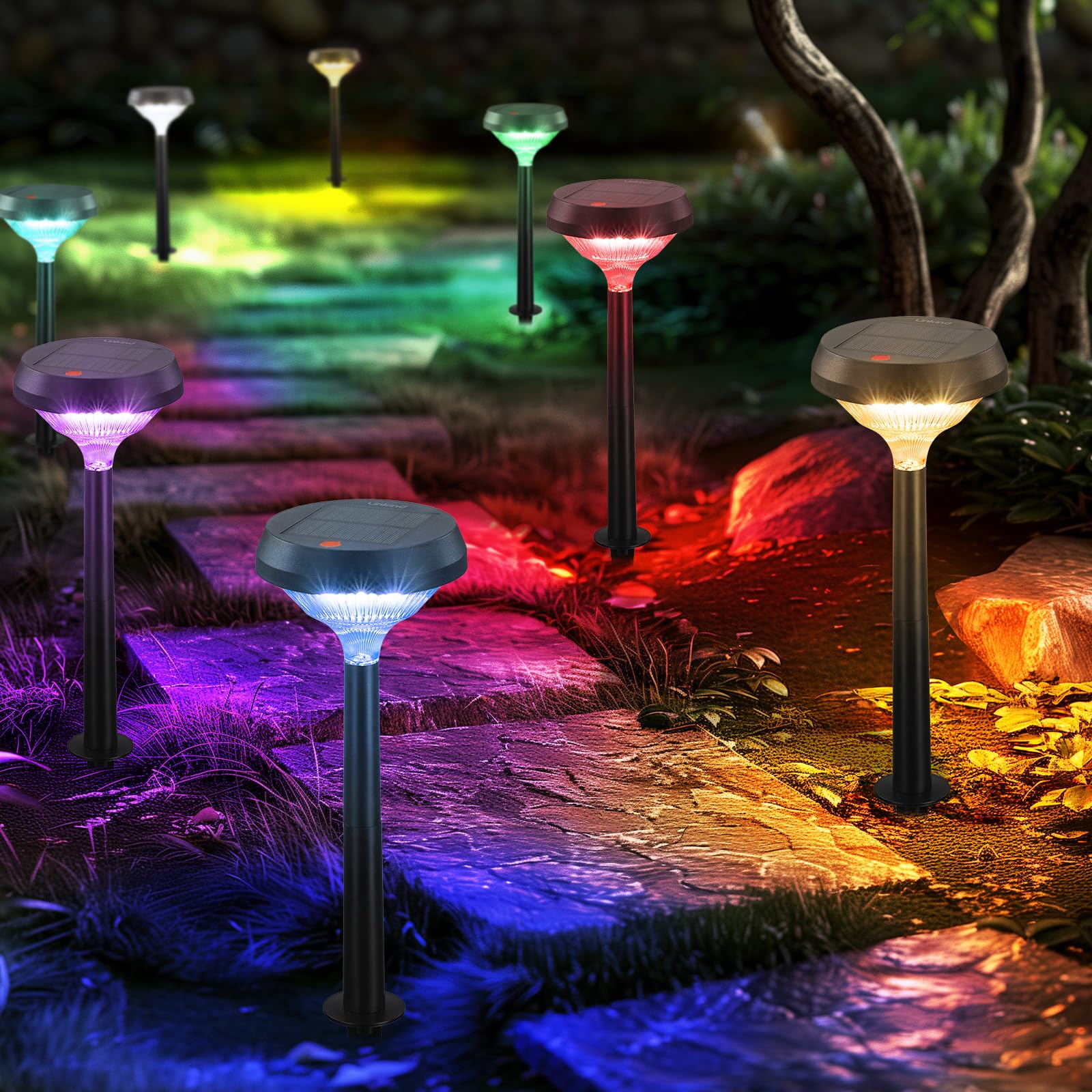 Solar Pathway Lights – Waterproof Warm White LED Garden & Walkway Lights