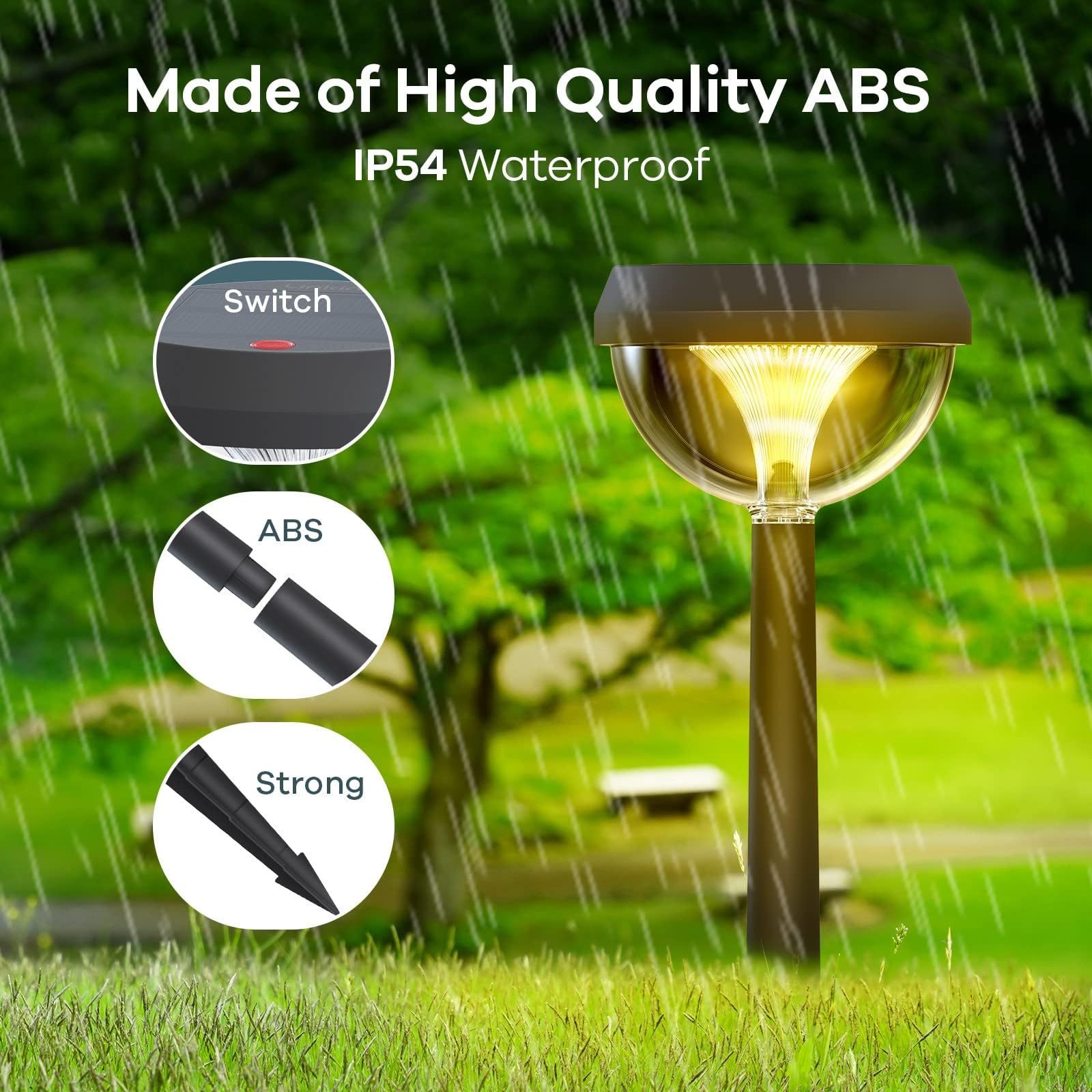 Solar Pathway Lights – Waterproof Warm White LED Garden & Walkway Lights