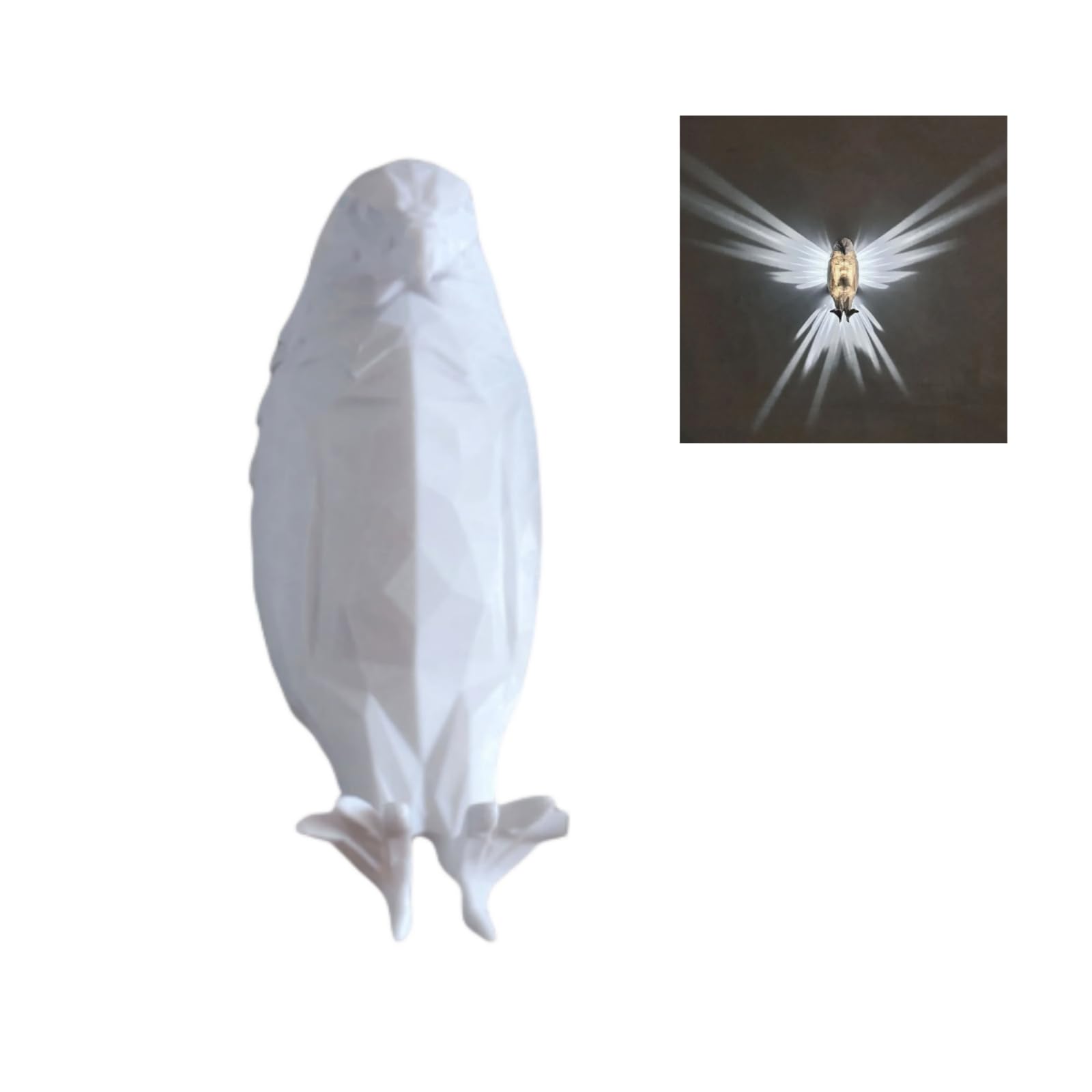3D Bald Eagle LED Wall Lamp – Geometric Resin Sculpture Light for Bedroom, Study, Hallway & Modern Home Decor