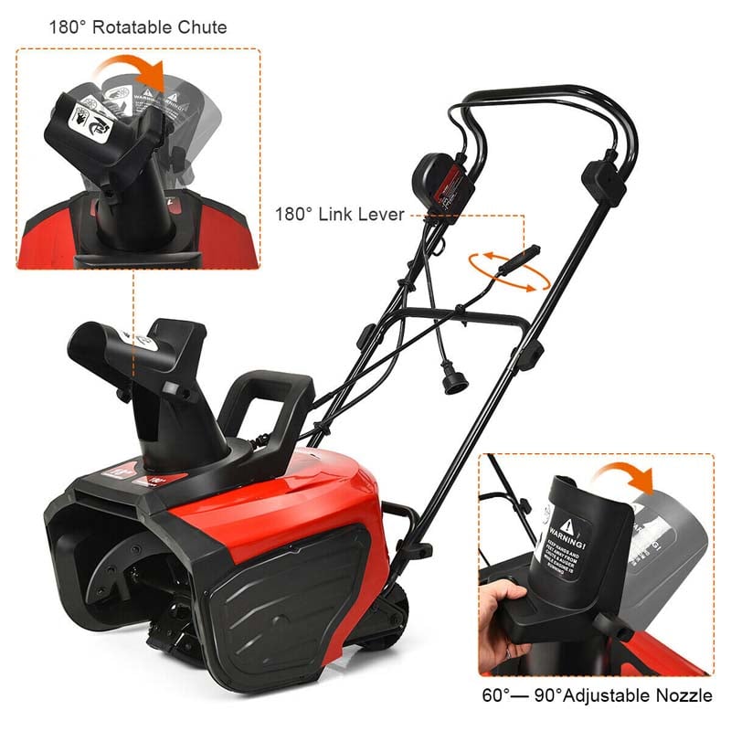 Eletriclife 18-inch 15 Amp Snow Thrower Corded Snow Blower