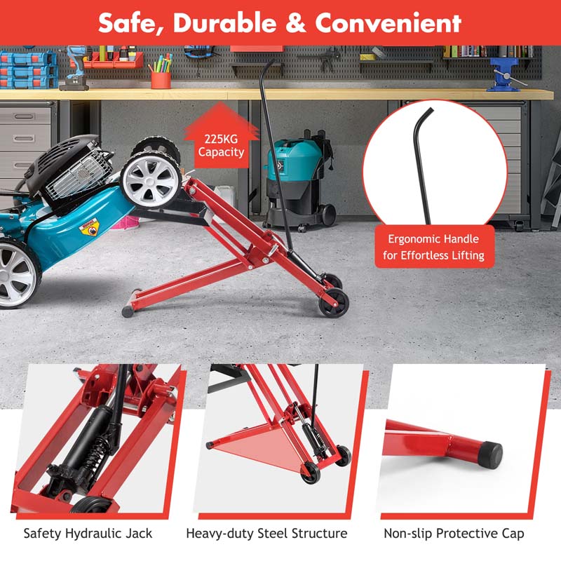 Eletriclife Hydraulic Lawnmower Lift Jack for Tractors and Zero Turn Riding Lawn Mowers
