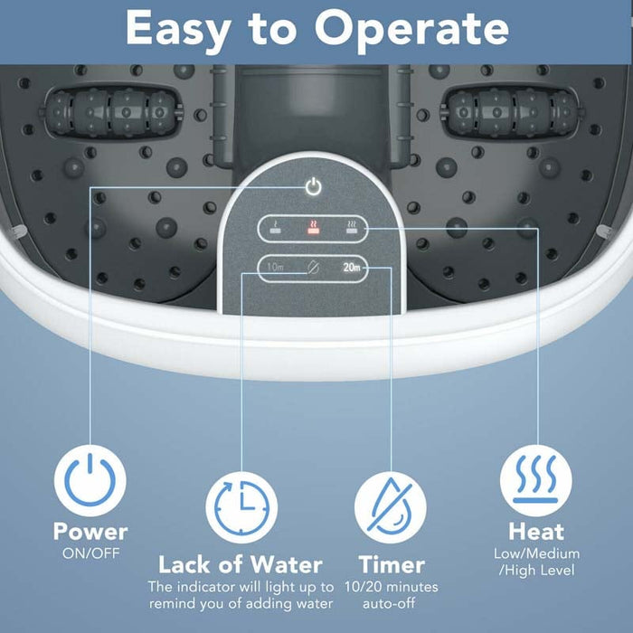Eletriclife Steam Foot Spa Massager With 3-Level Heating Temperature