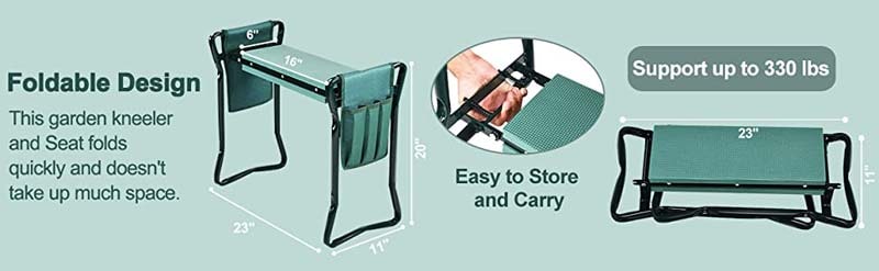 Eletriclife Folding Garden Kneeler and Seat Bench