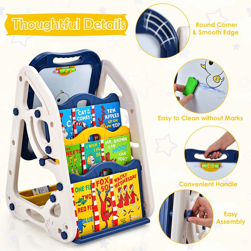 Eletriclife 3-in-1 Kids Art Easel Double-Sided Tabletop Easel with Art Accessories