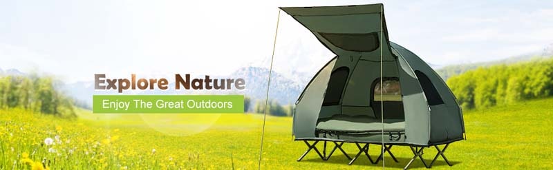 Eletriclife Foldable 2-Person Outdoor Camping Tent with Air Mattress