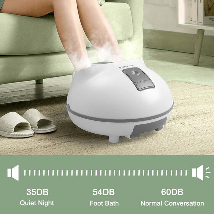 Eletriclife Steam Foot Spa Bath Massager Foot Sauna Care with Heating Timer Rollers