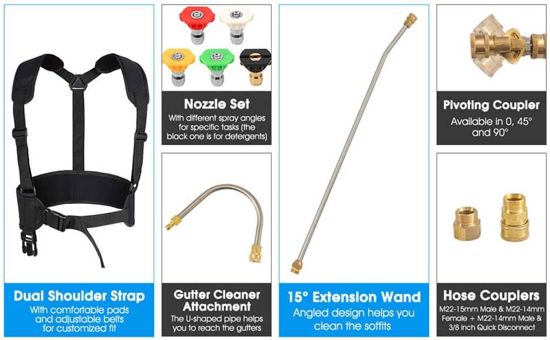Eletriclife 4000 PSI 18 Feet Telescoping Spray Wand Pressure Washer