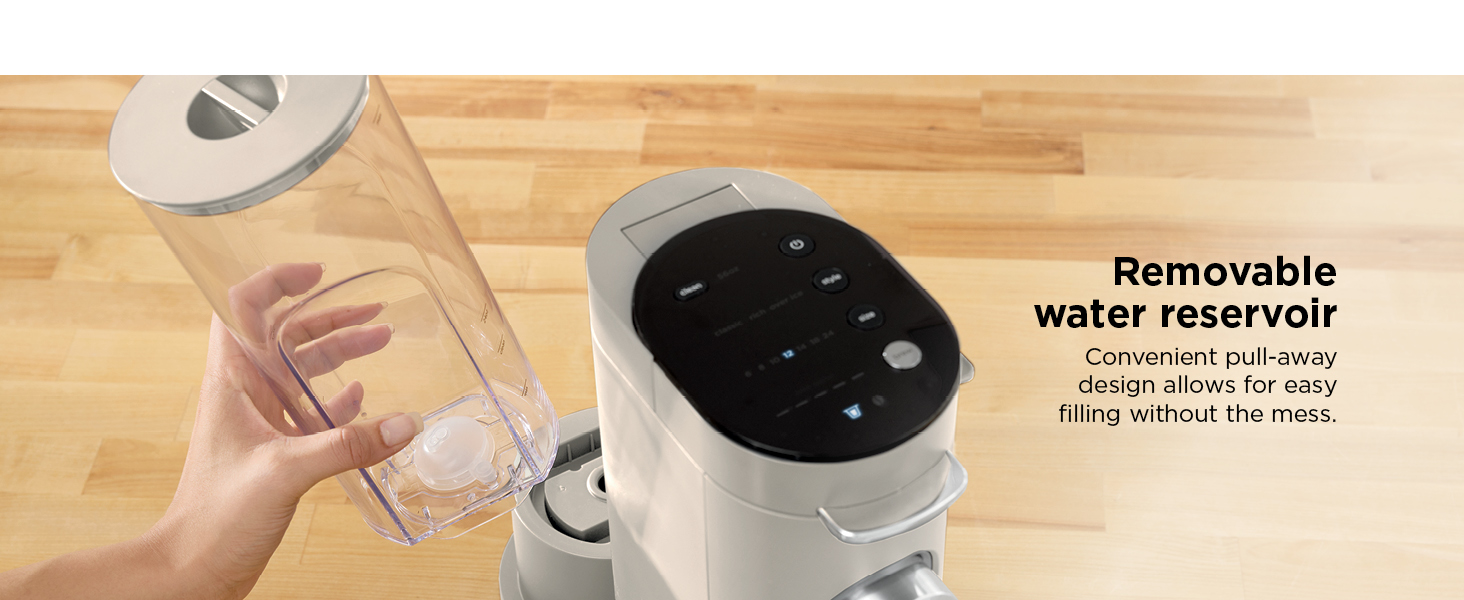 Removable Reservoir Compact design