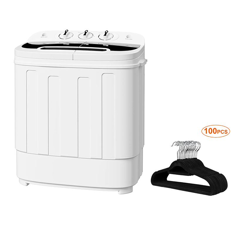 Lavadora 2 Tinas Portátil con Motor Silencioso + Temporizador + 100 Ganchos Gratis