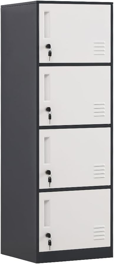 Casillero de almacenamiento vertical metálico de 2 puertas para habitación de niños, escuela, oficina, hogar, apilable, de acero, para juguetes y equipo deportivo, dispositivo antivuelco (2D,