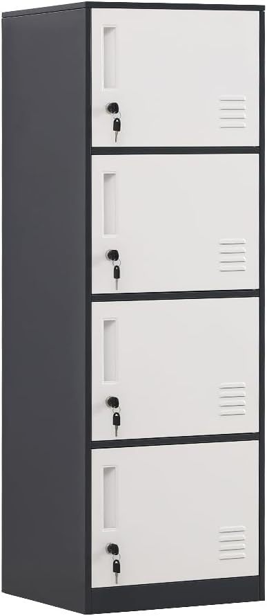Casillero de almacenamiento vertical metálico de 2 puertas para habitación de niños, escuela, oficina, hogar, apilable, de acero, para juguetes y equipo deportivo, dispositivo antivuelco (2D,