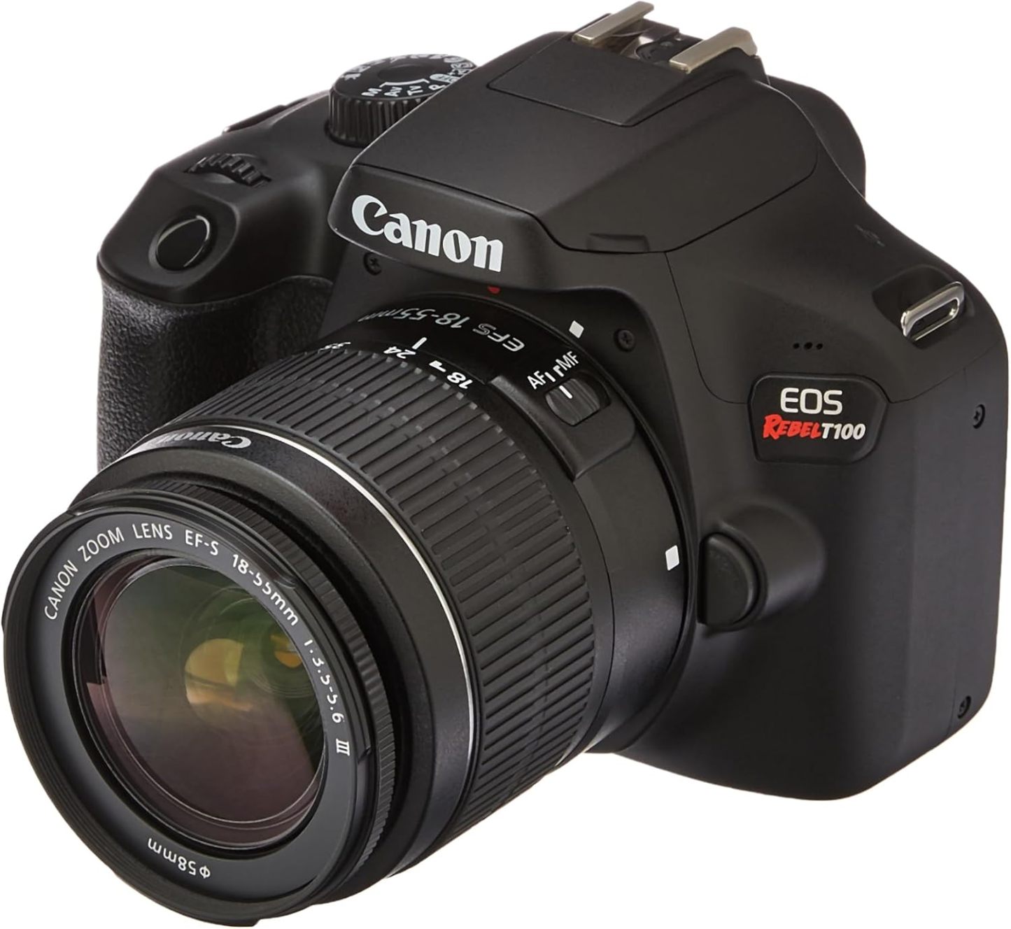 Canon EOS Rebel T100 DSLR Camera w/EF-S 18-55mm f/3.5-5.6 DC Lens (International Model)