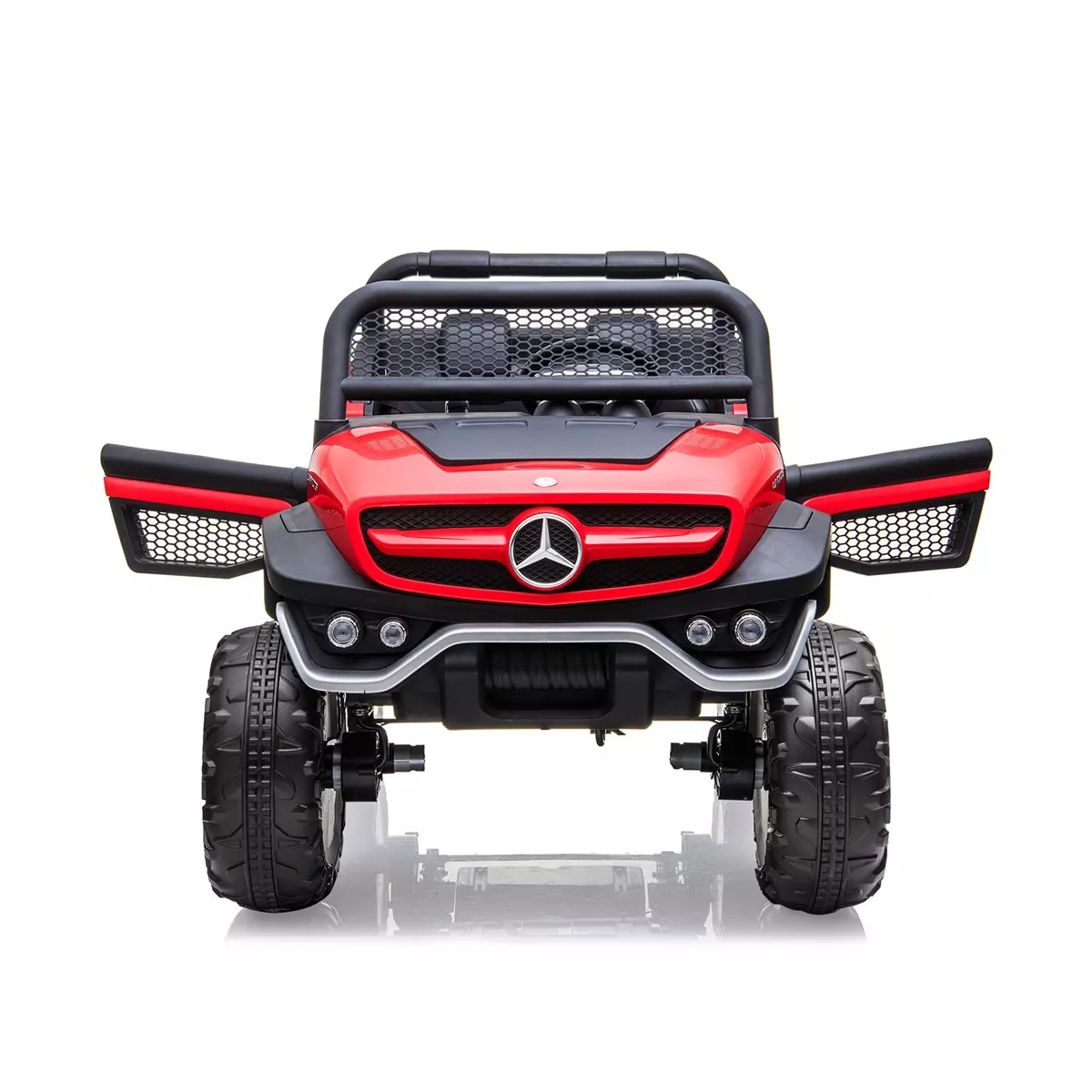 Camión de paseo de 24V para niños, coche eléctrico de 2 plazas con licencia Mercedes Benz para niños pequeños, juguete para montar con Control remoto