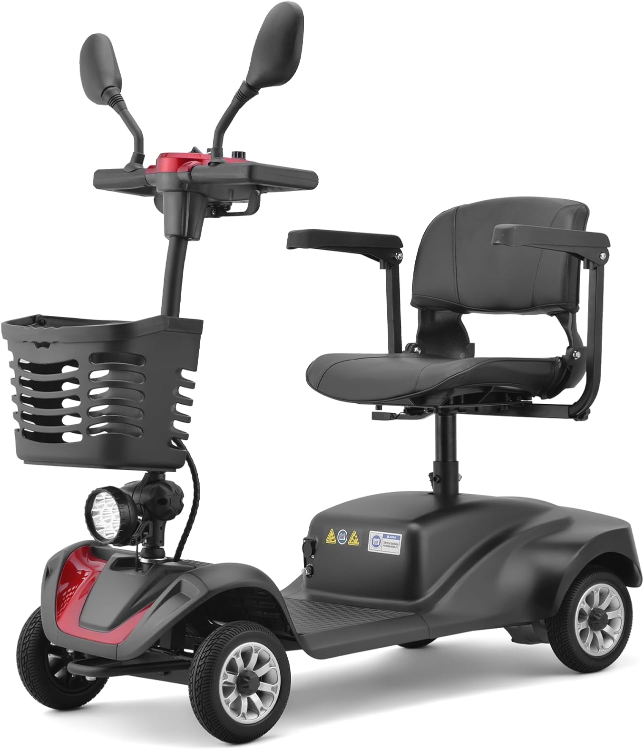 HONEYWHALE YL-07 Scooter Eléctrico Patin de Movilidad de 4 Ruedas, Silla de Ruedas Electrica Plegable para Adultos y Personas Mayores, Batería de 20ah, 28 km con Una Carga Completa, Asiento Ajustable