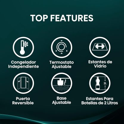 Hisense RR16D6ABX1- Frigobar, 1.6 pies cúbicos, Congelador independiente, Termostato ajustable, Estantes para botellas de 2 litros, 45x47x50cm(AnchoxLargoxAlto), Negro