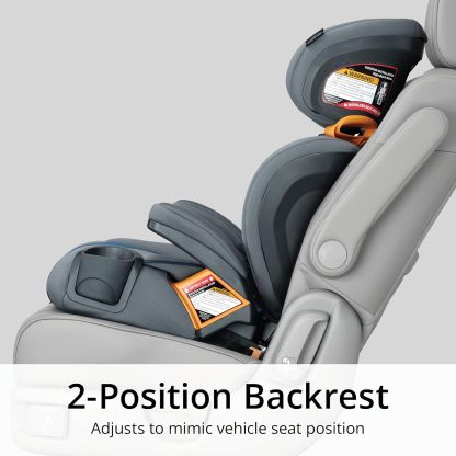 Chicco - KidFit Zip Air Plus 2 en 1 asiento elevador de posicionamiento para coche – Q Collection, negro/gris