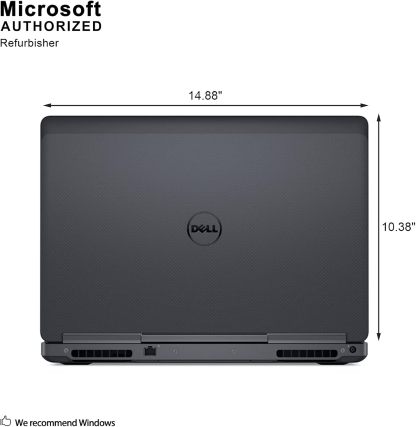 Dell Precision 7510 portátil de 15,6 pulgadas, Core de 2,7GHz, RAM de 16 GB, SSD de 512 GB, Windows 10 Pro 64bit, cámara web (Reacondicionado)