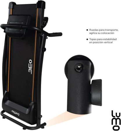 LUMO HOME Caminadora Electrica 3 Niveles Inclinacion 1.8Hp Bluetooth Cinta para Correr Uso Doméstico con Pantalla LCD Manual con 12 Programas Preestablecidos Soporta un Peso Máximo de 120 Kg