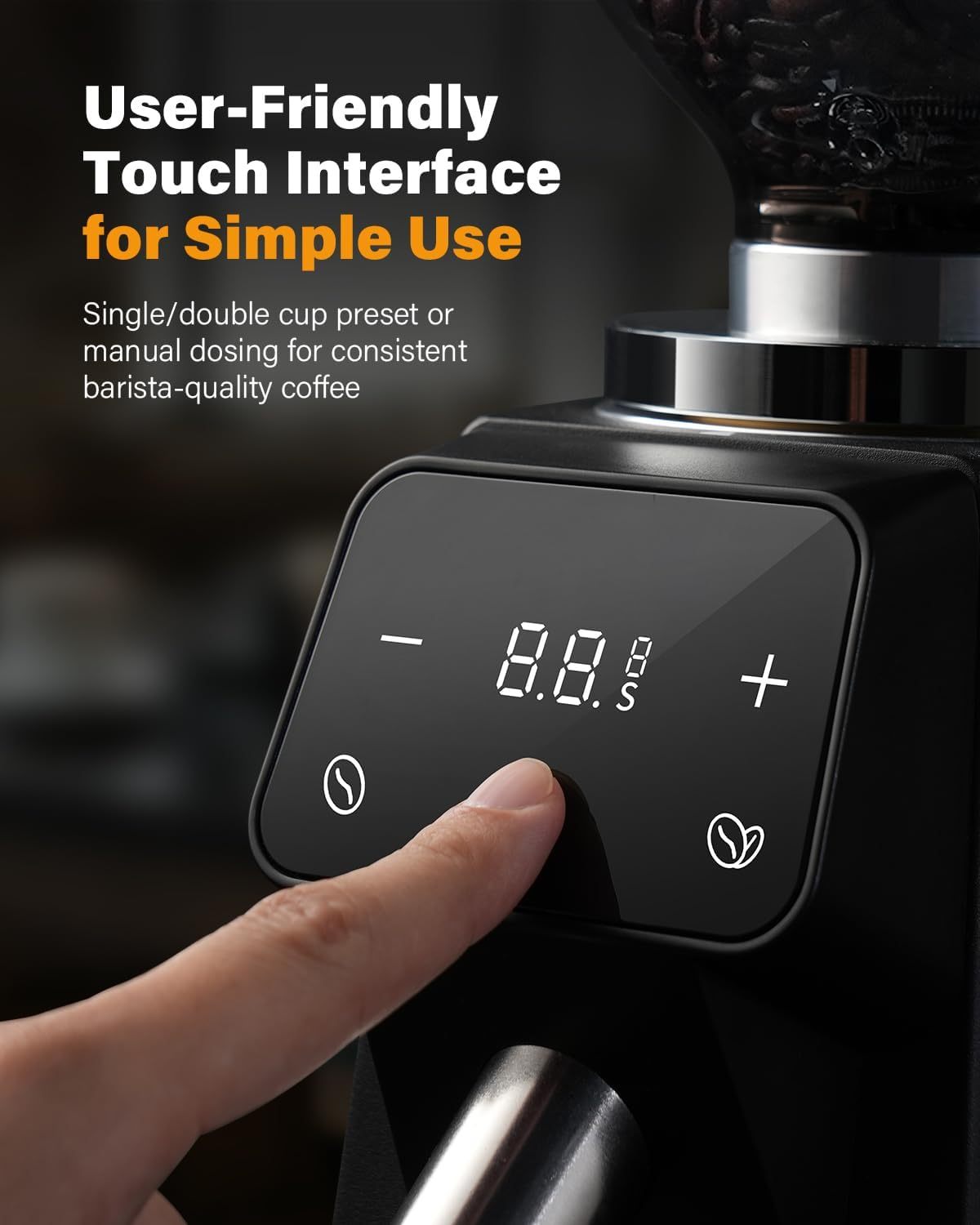 SHARDOR - Molinillo de cafÃ© de 64 mm, molinillo elÃ©ctrico de cafÃ© espresso para uso domÃ©stico con precisiÃ³n de grado comercial, 100 ajustes de molienda, carcasa de aluminio fundido a presiÃ³n, tolva de
